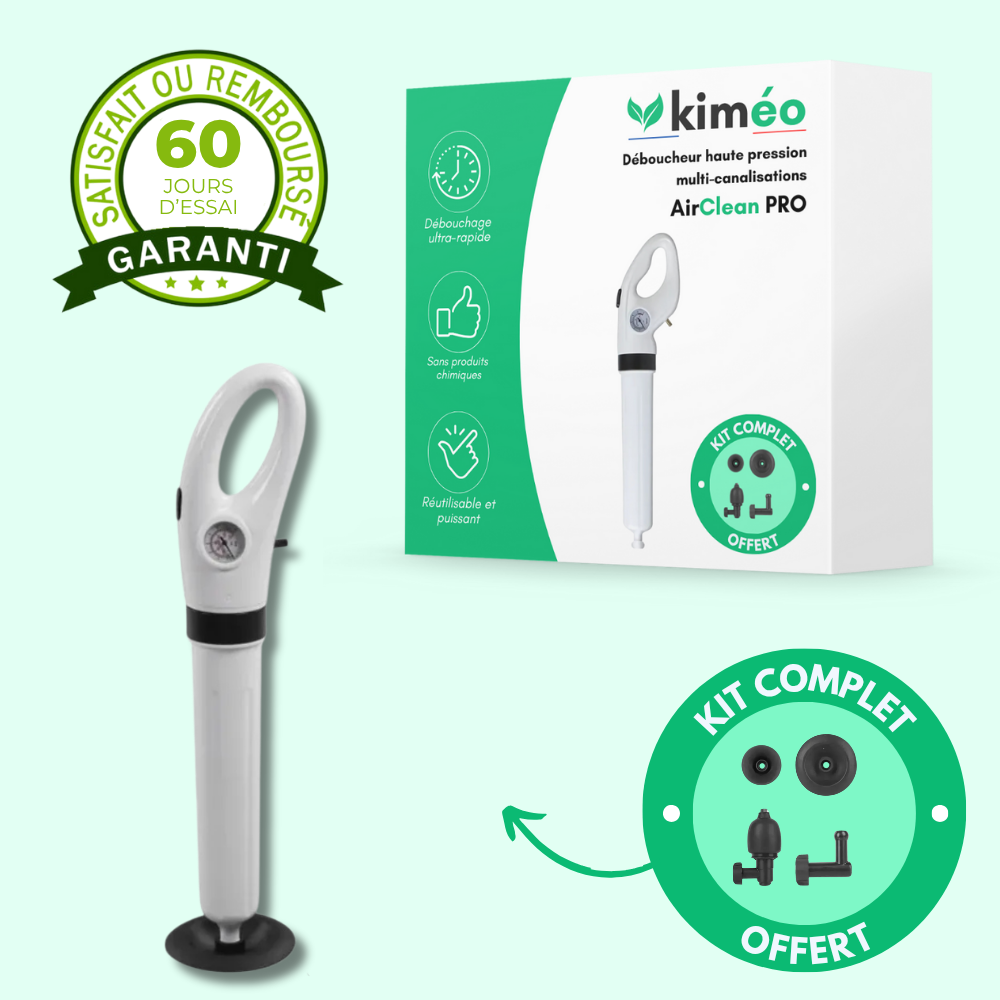 AirClean Pro – Déboucheur haute pression multi-canalisations