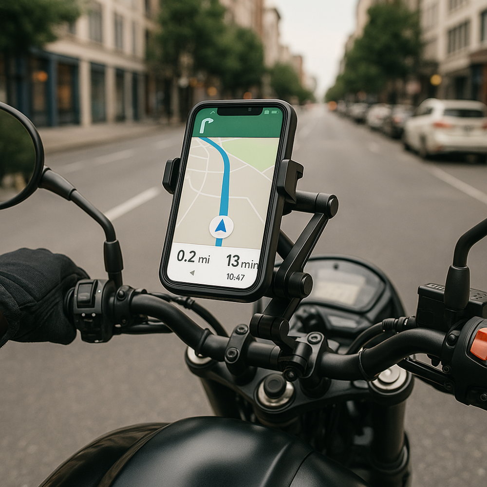 Support téléphone moto magnétique étanche – Fixation réglable et sécurisée GPS