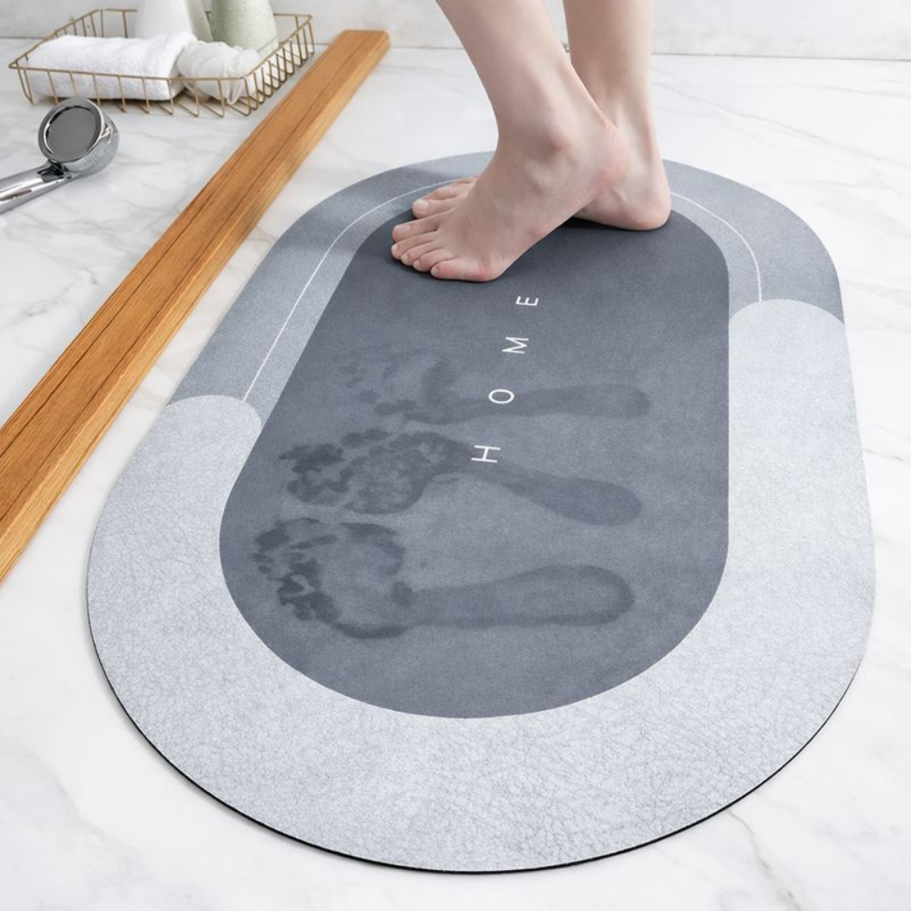 AquaSoft | Tapis de bain ultra-absorbant séchage rapide antidérapant | 40x60 cm
