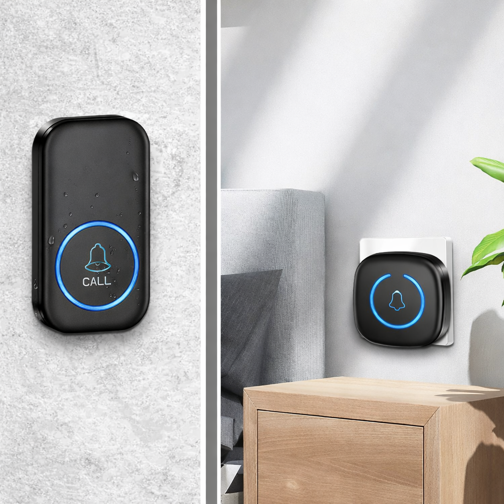 Sonnette sans fil Longue Portée Exterieur Étanche Electronique avec 60 Mélodies