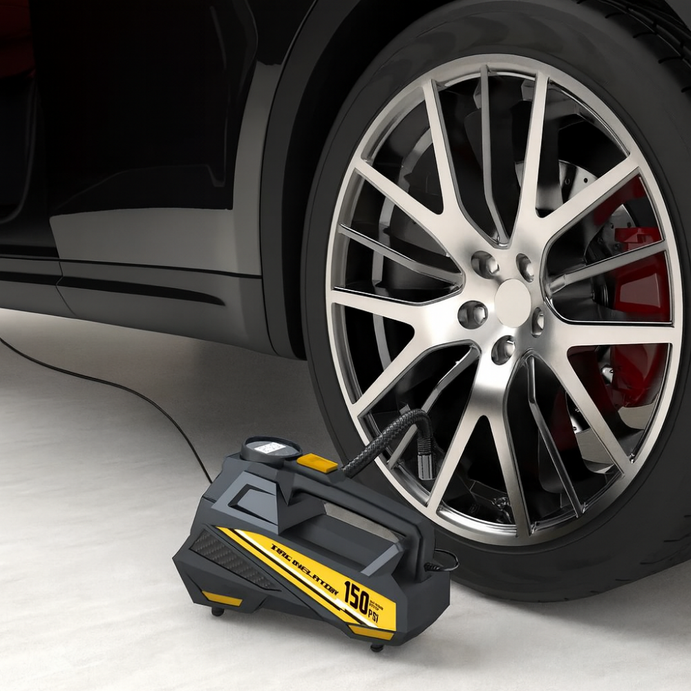 Compresseur d’air voiture portable 12V 150 PSI avec écran LED – Gonfleur pneus numérique