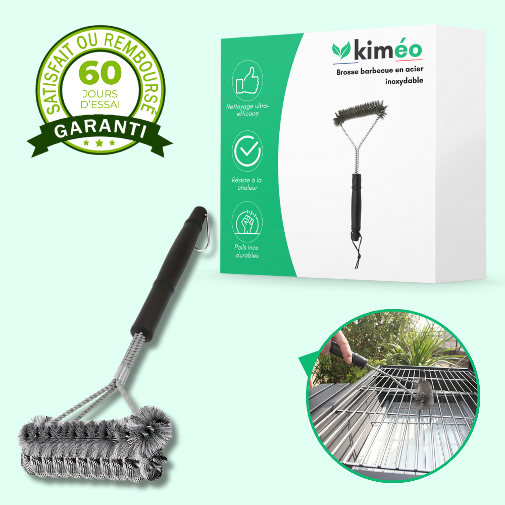 Brosse de nettoyage barbecue en acier inoxydable