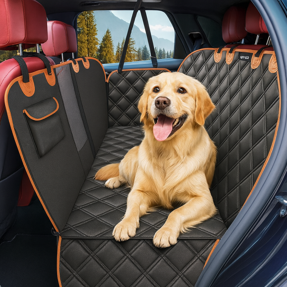 Protection de siège auto arrière pour chien – Antidérapante, imperméable et universelle 135x148 cm