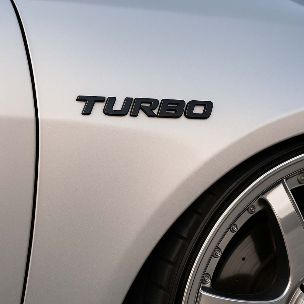 TurboStyle – Autocollant métal sport pour carrosserie auto