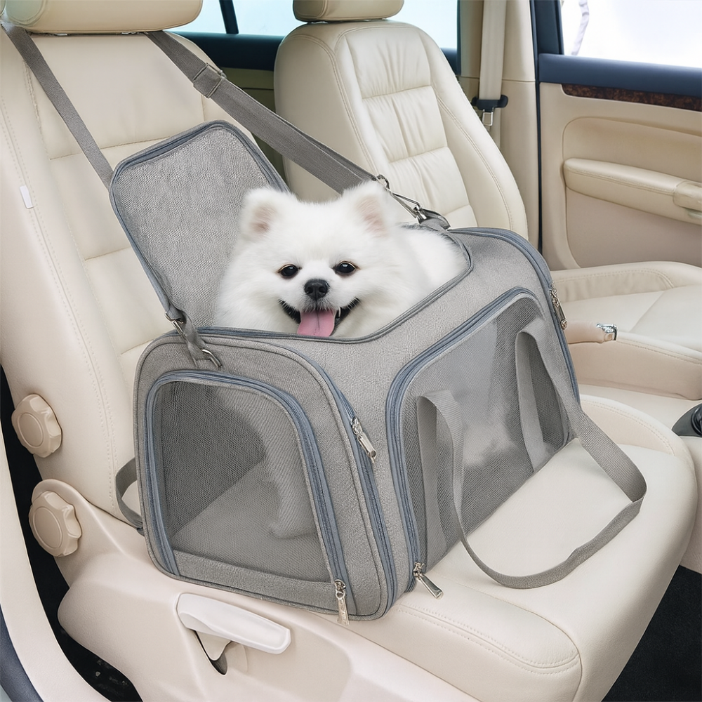 Sac de Transport Pliable Respirant pour Chats – Cage Souple et Légère