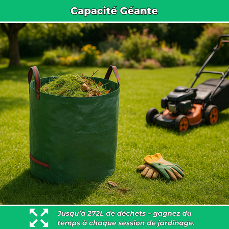 Sac de jardin indéchirable pour déchets - 272L