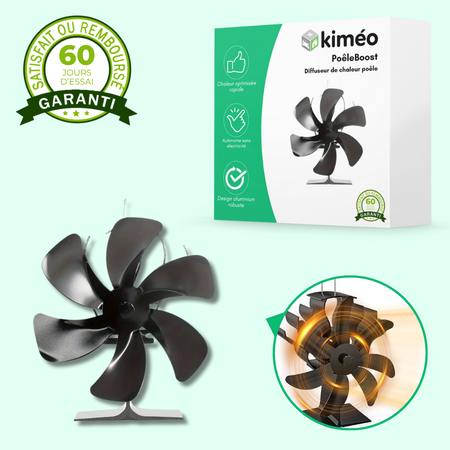 PoêleBoost | Ventilateur pour poêle à bois silencieux | Diffusion de chaleur efficace