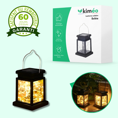 Soléa – Lanterne solaire à clip effet flamme décorative