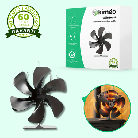 PoêleBoost | Ventilateur pour poêle à bois silencieux | Diffusion de chaleur efficace