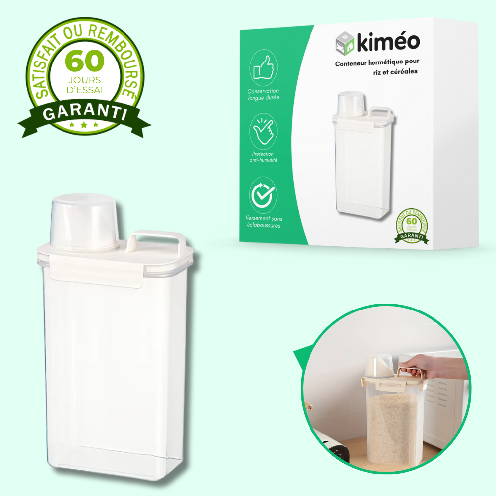 Conteneur hermétique pour riz et céréales - 2500ml