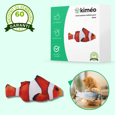 Jouet Poisson Interactif Réaliste pour Chats – Peluche Animée avec Mouvement