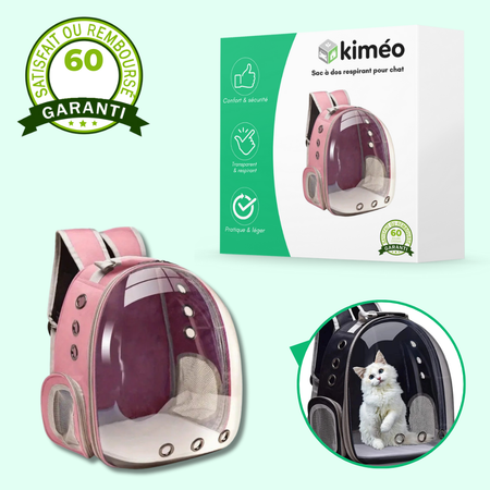 Sac à dos respirant pour chat – Fenêtre transparente et confort de transport