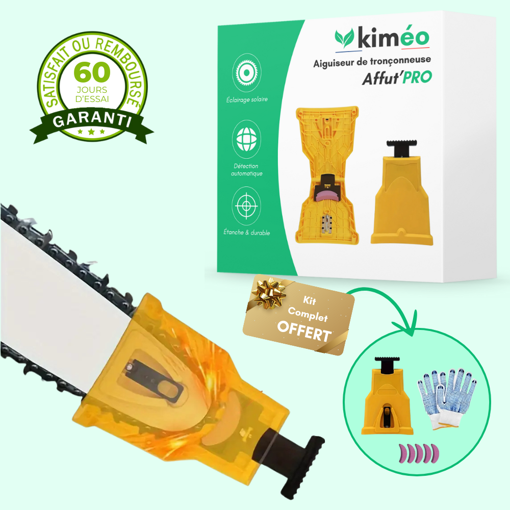 Affût’PRO Affûteur de Tronçonneuse Ultra-Rapide – Précision Instantanée pour Coupe Efficace
