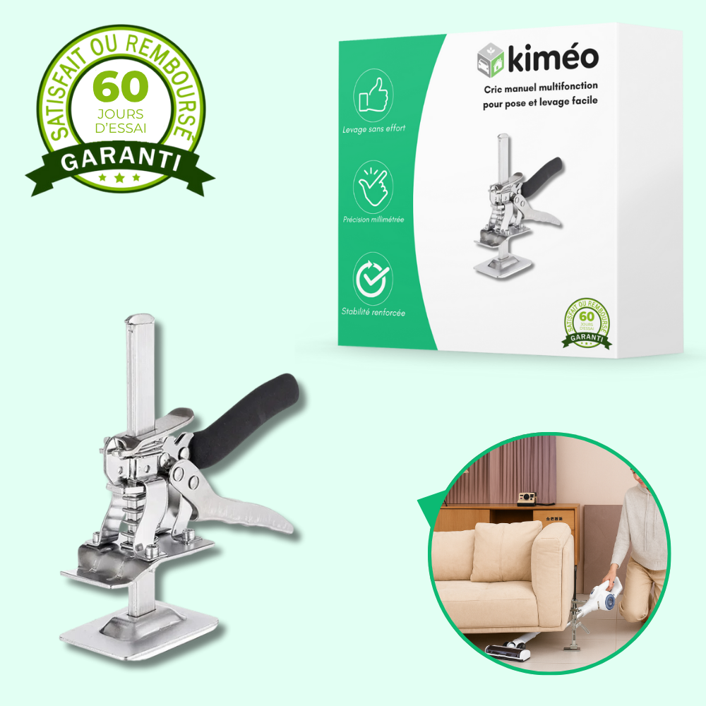 Cric manuel multifonction pour pose et levage facile