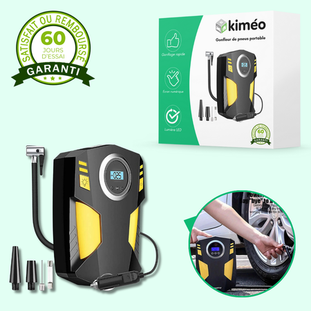 Compresseur à air portable LED – Gonfleur pneus voiture et moto