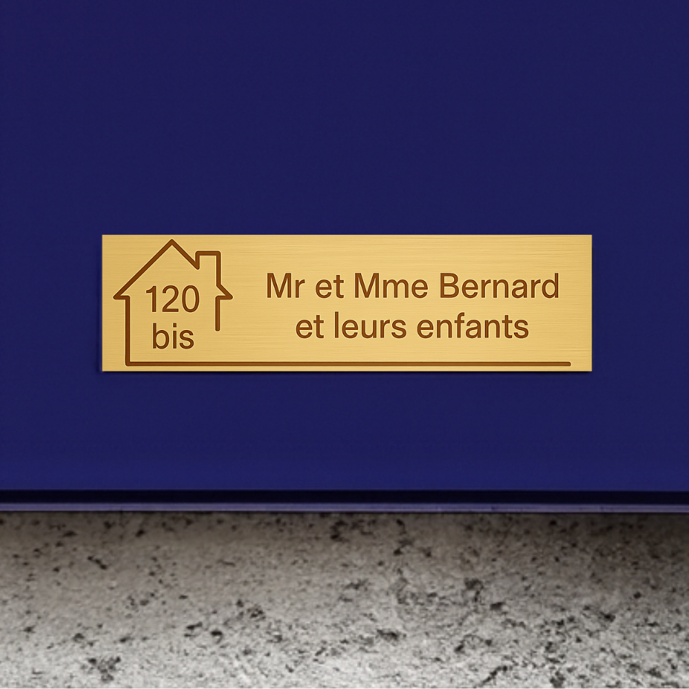 Plaque boite aux lettres personnalisée | Gravure aluminium professionnelle durable