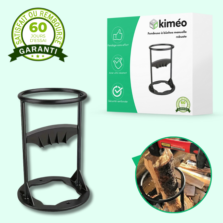 Fendeuse à bûches manuelle en acier au manganèse – Fendeur de bois robuste et sécuritaire pour chauffage