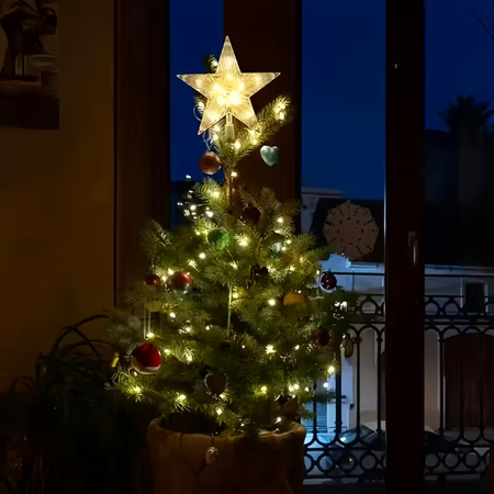 Sommet d’arbre Étoile de Noël lumineuse