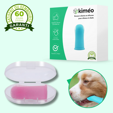 Brosse à dents en silicone pour chiens et chats