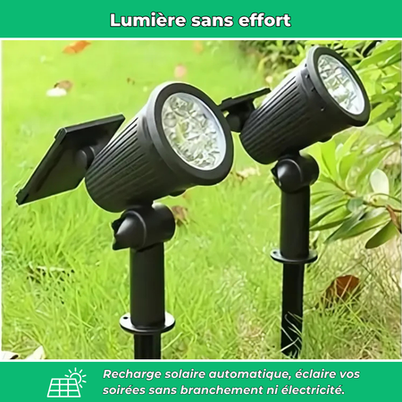 Spot solaire LED extérieur orientable et étanche