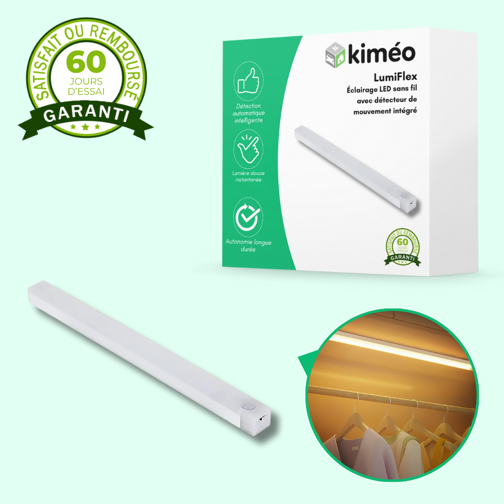 LumiFlex – Éclairage LED sans fil avec détecteur de mouvement intégré