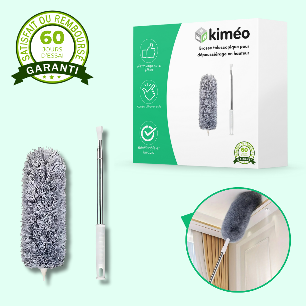 Brosse télescopique pour dépoussiérage en hauteur