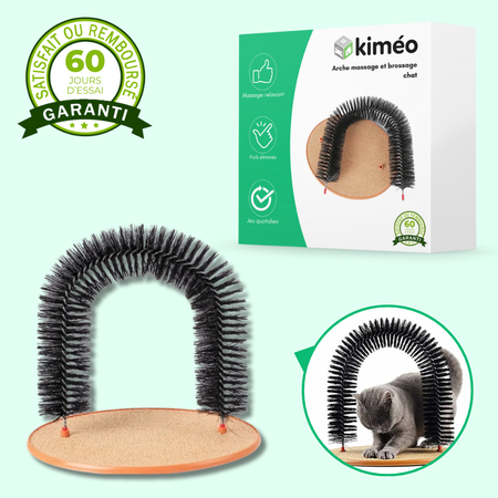 Arche de massage et brossage pour chat – Élimine poils et réduit le stress