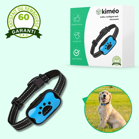 Collier anti-aboiement chien – Intelligent, réglable et rechargeable USB, sans choc
