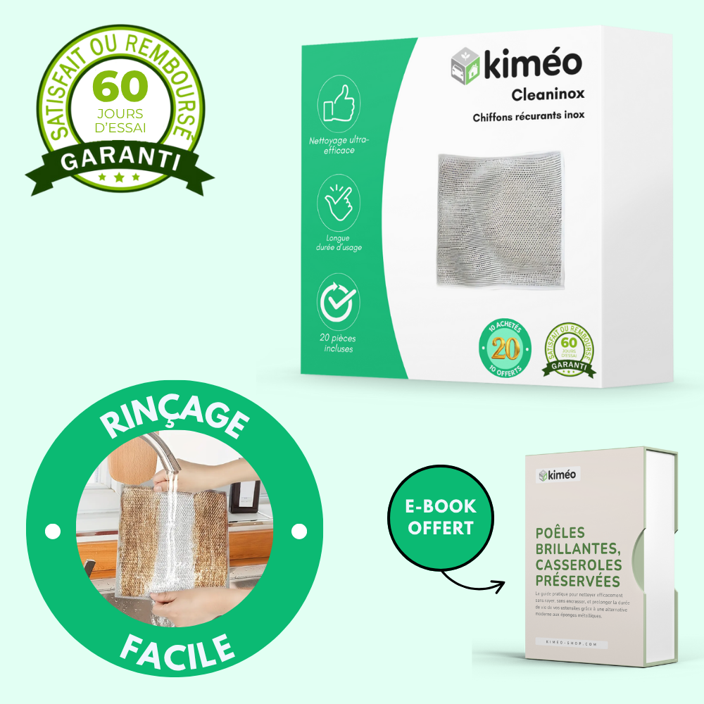 Cleaninox – Chiffons récurants inox puissants et durables