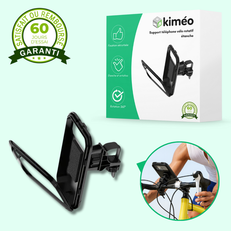 Support téléphone vélo 360° étanche – Porte-téléphone antichoc pour VTT, vélo électrique et moto