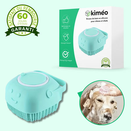 Brosse de bain en silicone pour chiens et chats