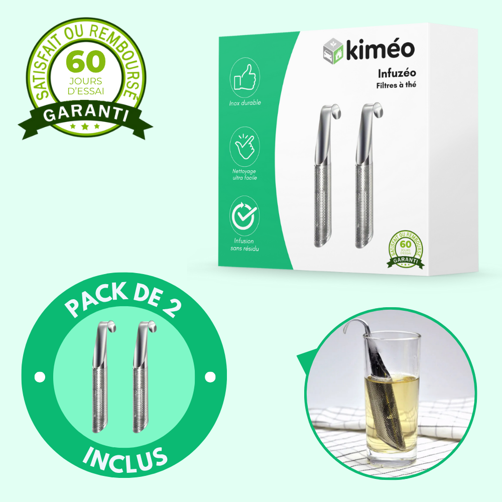 Infuzéo – Filtres à thé pratiques et élégants (pack de 2)