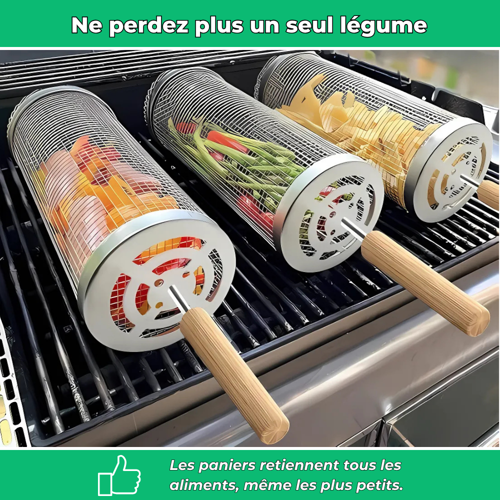 GrillMaster – Paniers inox pour cuisson au barbecue