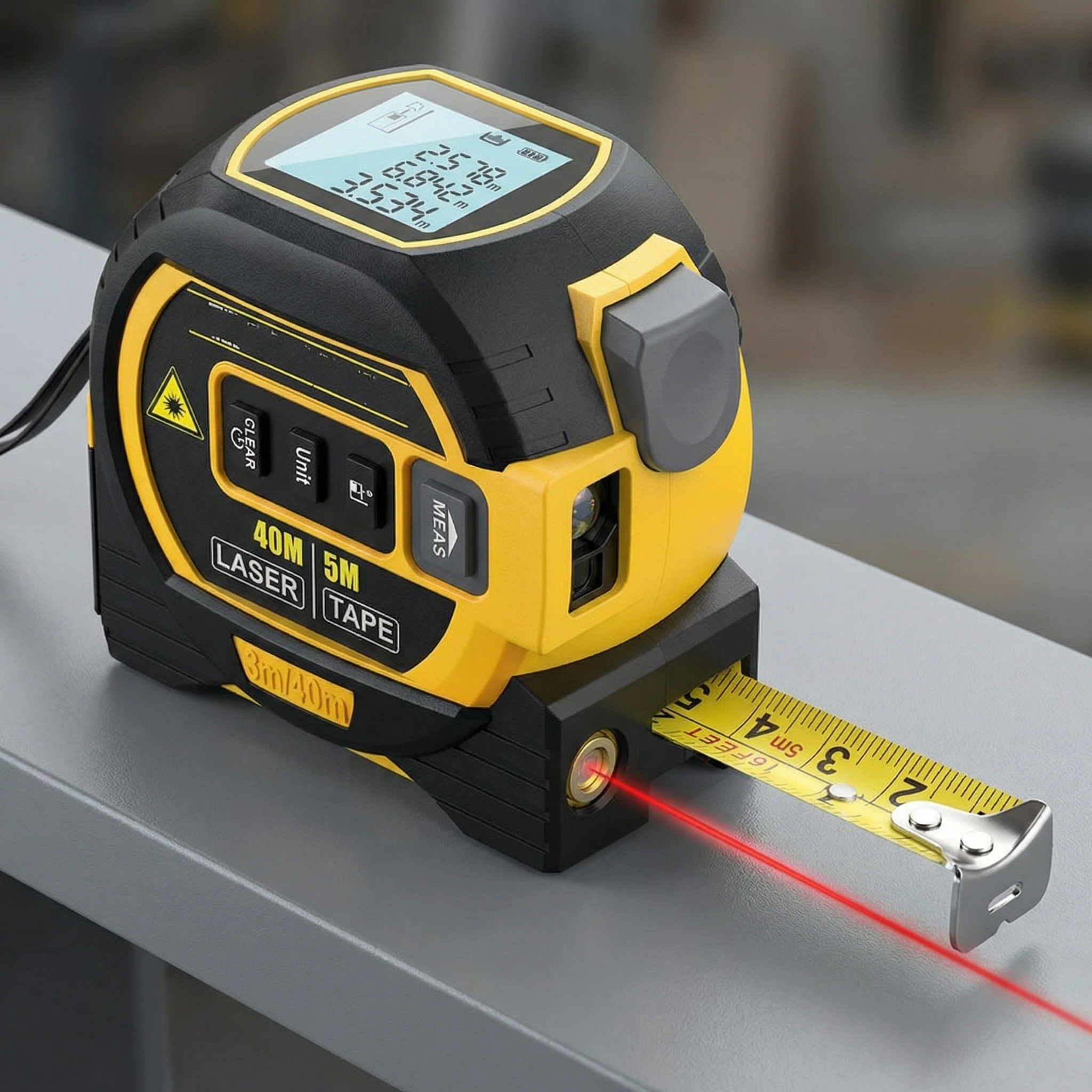 Télémètre Laser Numérique – Mesures Précises et Rapides jusqu’à 40 m avec Ruban à Mesurer 5 m