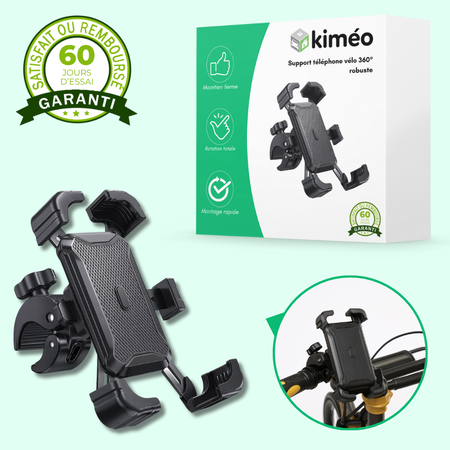 Support téléphone vélo 360° – Fixation guidon universelle anti-choc