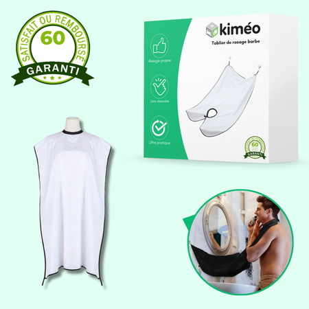 Tablier de rasage barbe homme étanche avec ventouses