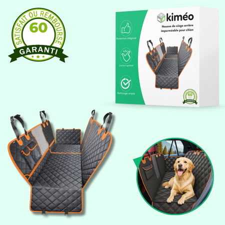 Protection de siège auto arrière pour chien – Antidérapante, imperméable et universelle 135x148 cm