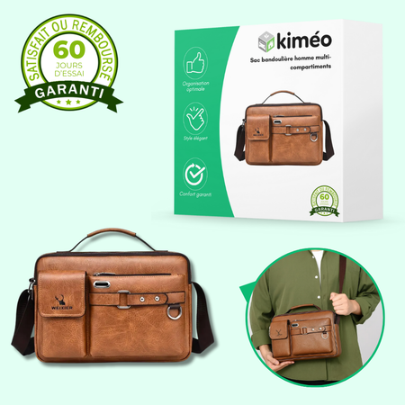 Sac bandoulière homme multi-compartiments