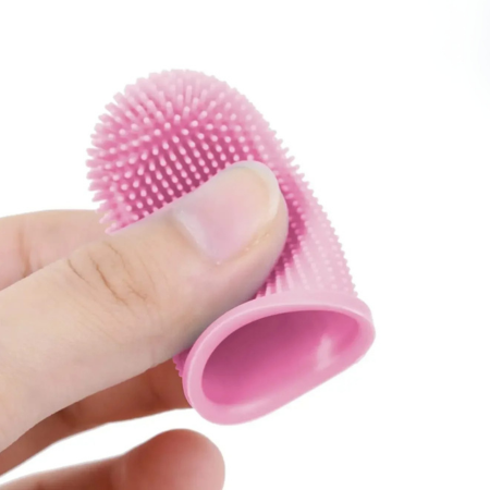 Brosse à Dents Doigt Silicone Pour Chien Et Chat - 4 Pièces, 360°, Réutilisable, Avec Boîte De Rangement