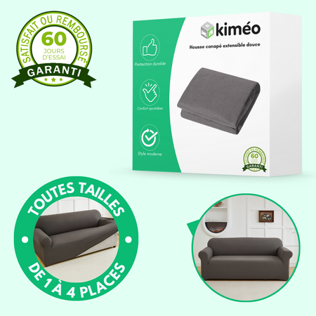 Housse canapé extensible lavable – Protection légère et durable