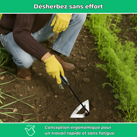 Houe de désherbage en acier robuste