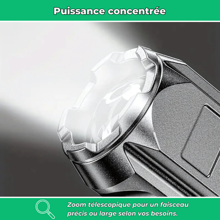 LuminoX – Lampe torche puissante à zoom télescopique