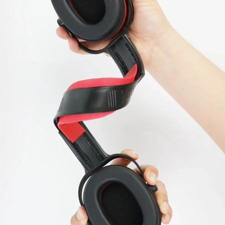 SoundShield PRO | Casque anti-bruit de travail | Travaux de voirie, Chantiers, Aéroports, Noir, Taille unique