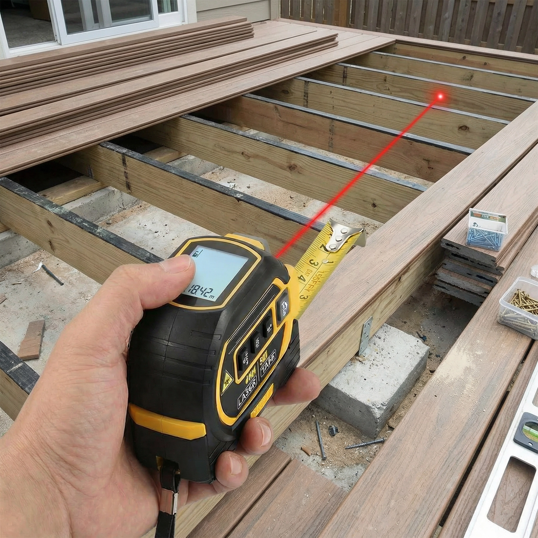 Télémètre Laser Numérique – Mesures Précises et Rapides jusqu’à 40 m avec Ruban à Mesurer 5 m