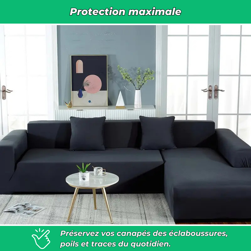 Housse extensible pour canapé d'angle – Lot de 2