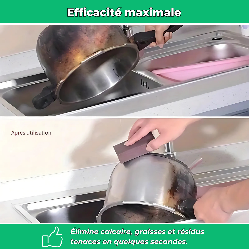 Lot de 10 éponges magiques détartrantes pour cuisine