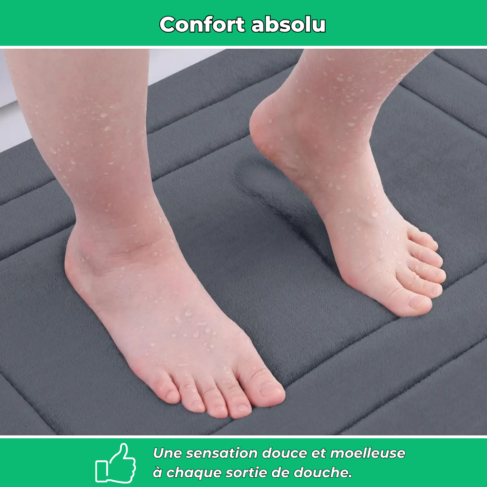Tapis de bain antidérapant à séchage rapide