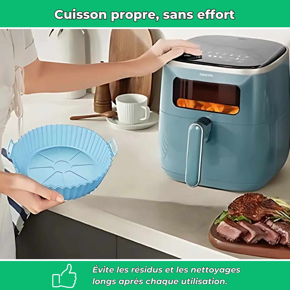 AirMoule - Lot de 2 moules silicone réutilisables pour Airfryer