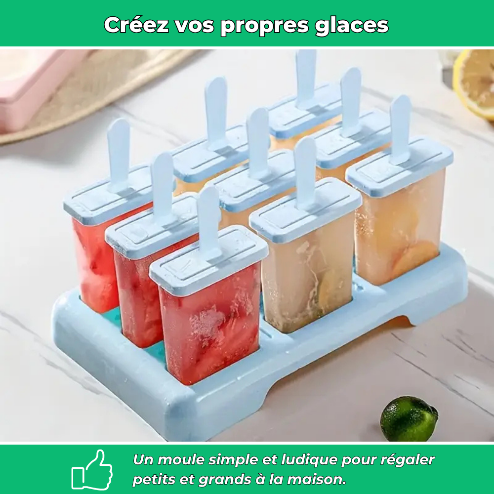 Frozzy – Moule à esquimaux en silicone pour glaces maison