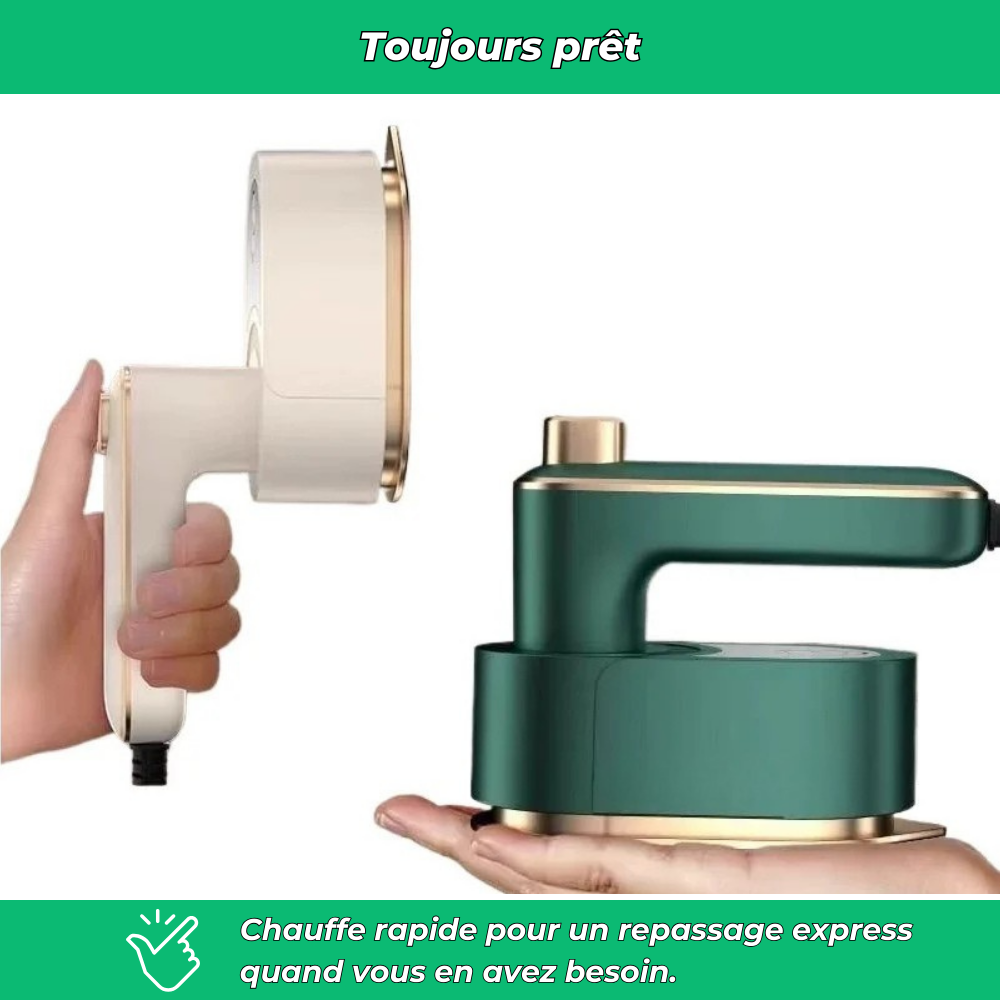 Mini fer à repasser portable pliable rotatif 180° compact voyage & maison